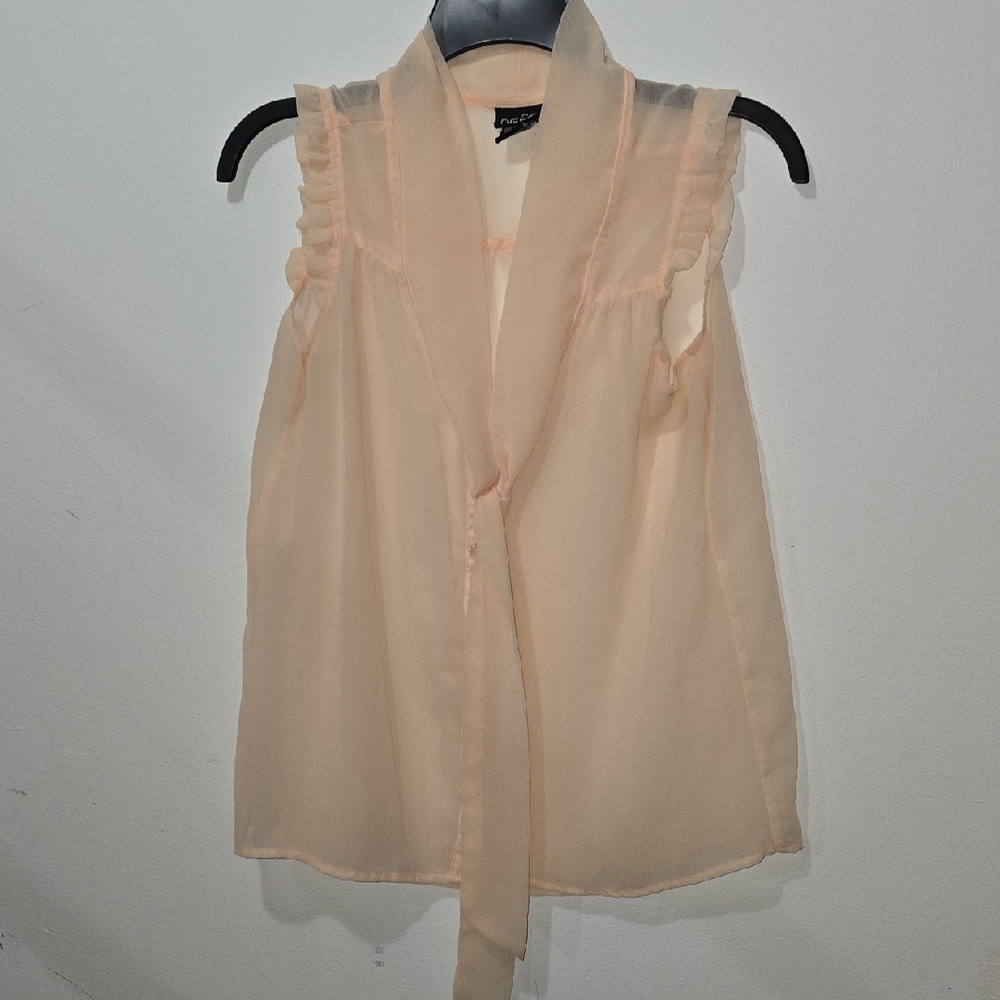 3 For $10: Rue21 Orange Sleeveless Blouse with Mandarin Collar